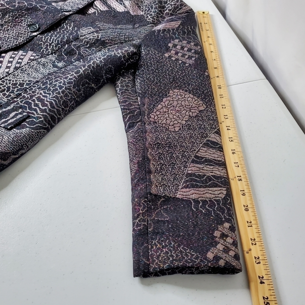 Chico's Lizbeta Metallic Patchwork Jacket Size L … - image 10